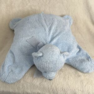 Baby Gund Sweekins Comfy Cozy Hideaways Blue Teddy Bear Satin Pillow Lovey Zip